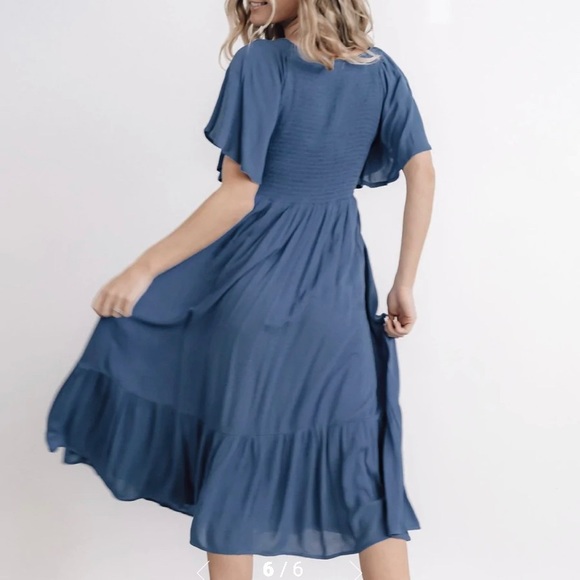 Baltic Born Felicity Smocked Dress in Blue Size Large - Picture 5 of 7